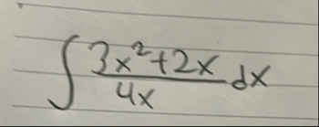 3 x 2 + 2 x 4 x d x