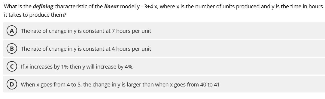 What is the defining characteristic of the linear