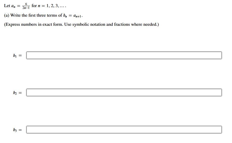 Let a n = 6 2 n - 1 for n = 1 , 2 , 3 , dots. ( a
