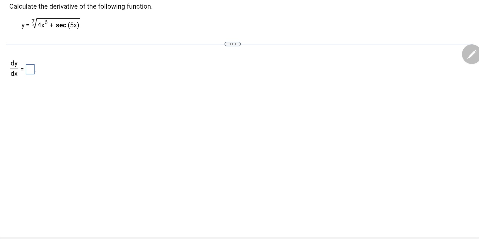 Calculate the derivative o f the following
