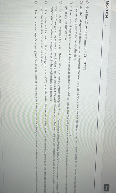 MC . 0 1 . 0 2 4 Solve Which of the following