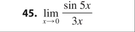 lim x 0 s i n 5 x 3 x