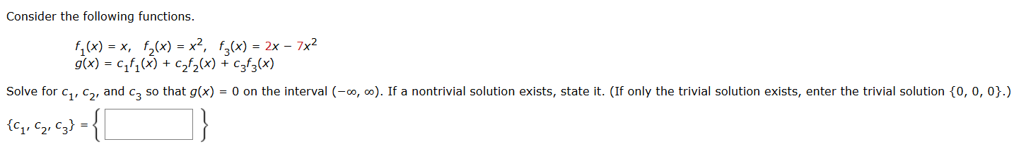 Consider the following functions. f 1 ( x ) = x ,