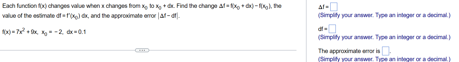 Each function f ( x ) changes value when x
