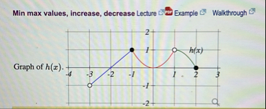 Min max values, increase, decrease Lecture