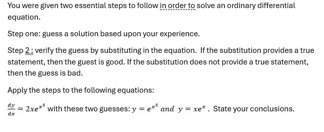 You were given two essential steps t o follow i n