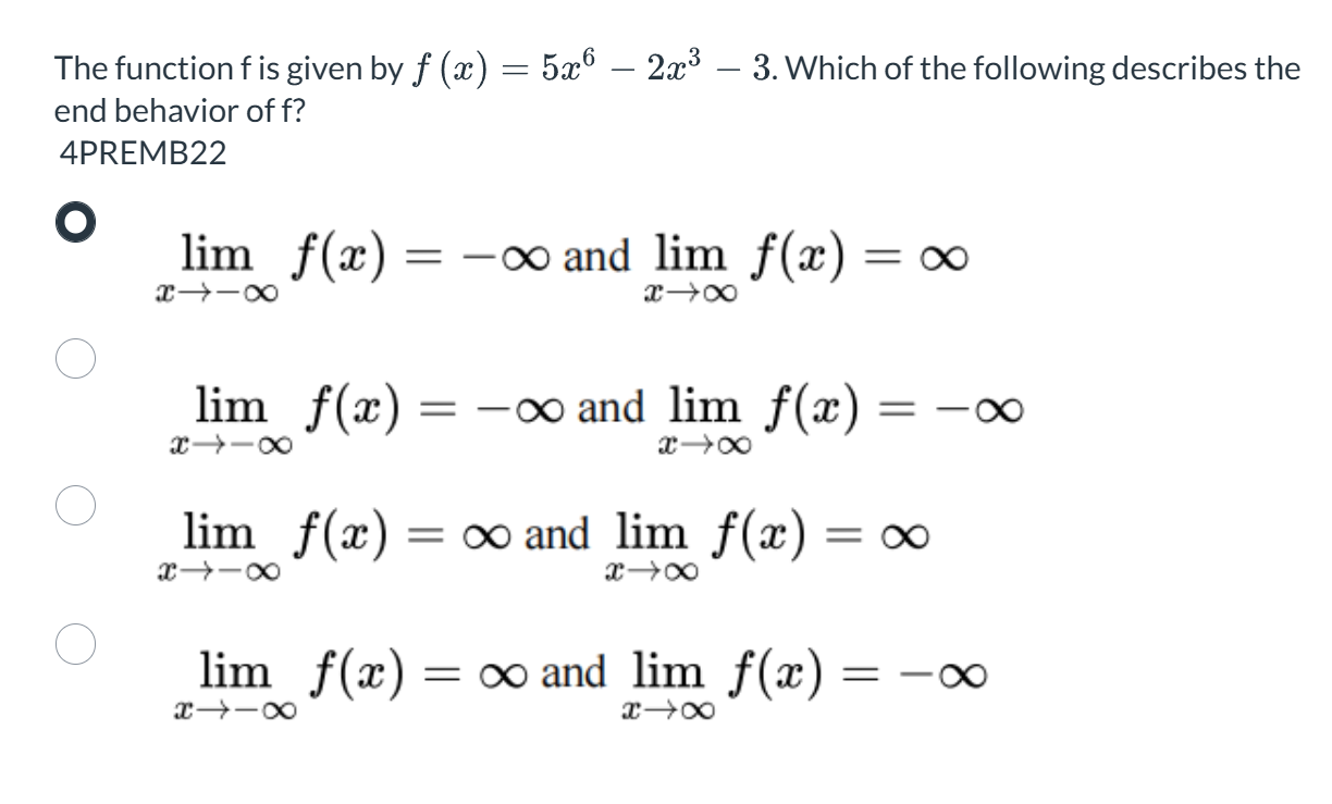 The function f i s given b y f ( x ) = 5 x 6 - 2