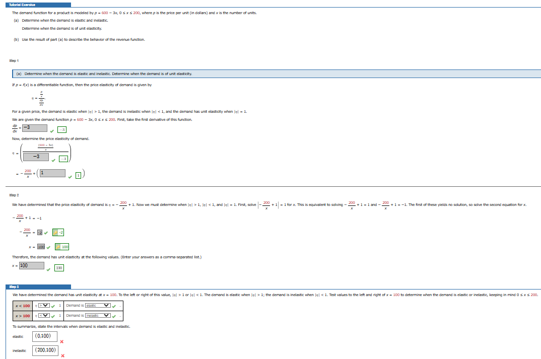 The demand function for a product i s modeled b y