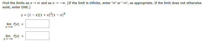 Find the l i m i t s a s x and a s x - ' o r ' -