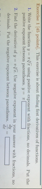 Exercise 1 [ 4 5 points ] . This exercise is