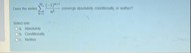 Does the serves n = 1 ( - 1 ) n 1 n 5 converge