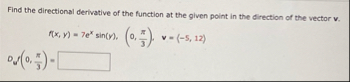 Find the directional derivative of the function