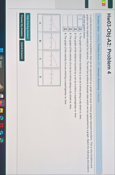 Hw 0 3 - Obj - A 2 : Problem 4 Problem Value: 1