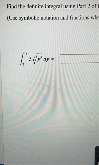 Find the definite integral using Part 2 of t (