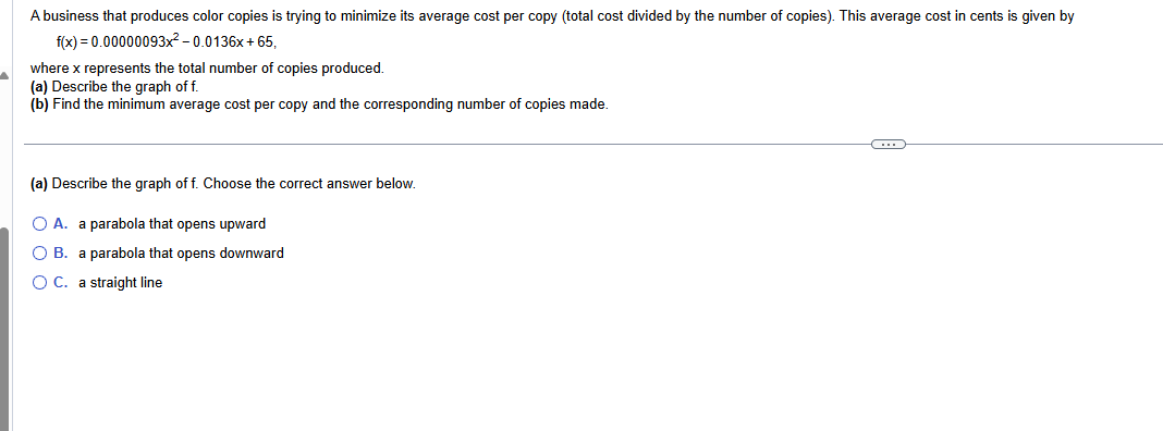 A business that produces color copies i s trying