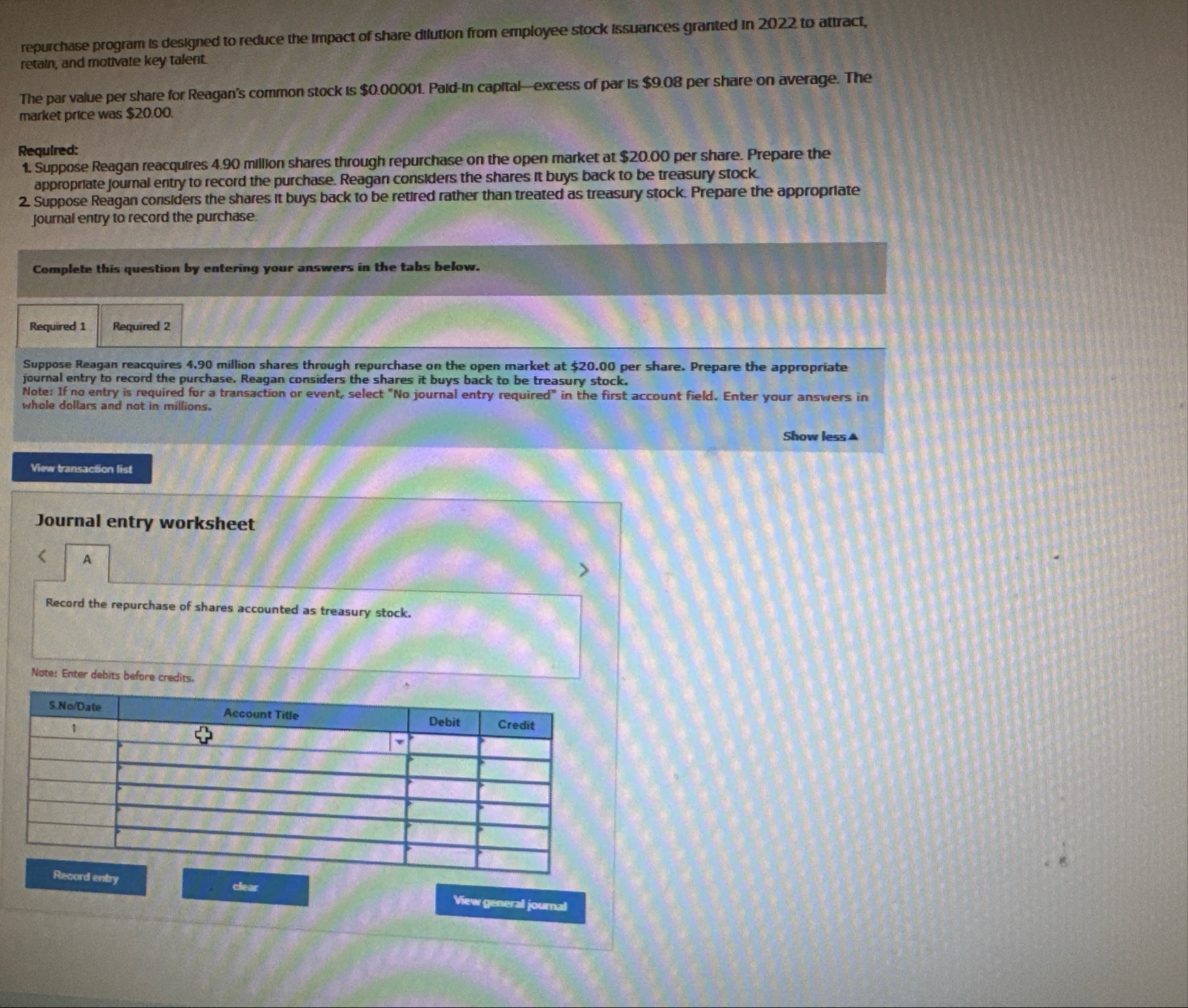 repurchase program is designed to reduce the