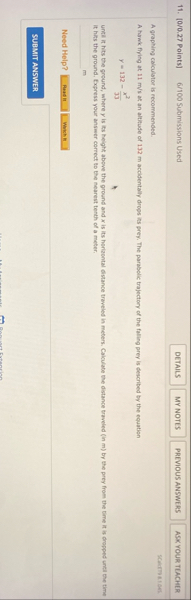 [ 0 / 0 . 2 7 Points ] 6 / 1 0 0 Submissions Used