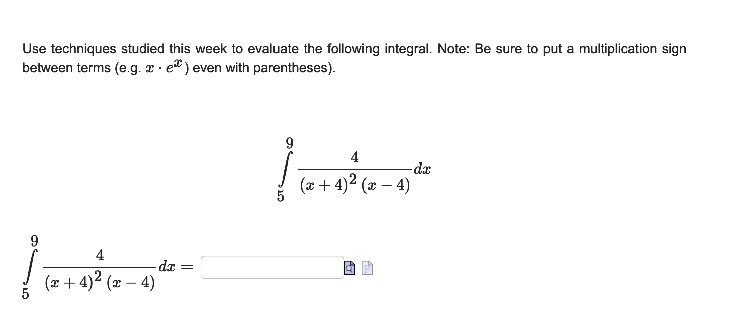 x * e x 5 9 4 ( x + 4 ) 2 ( x - 4 ) d x 5 9 4 ( x