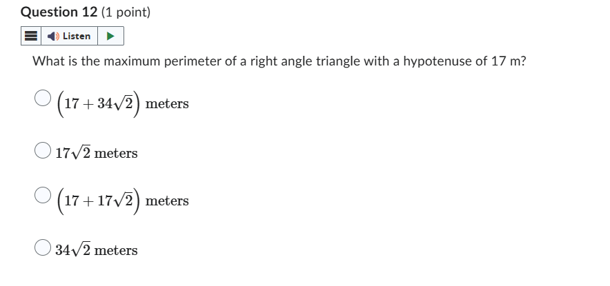 Question 1 2 ( 1 point ) What i s the maximum