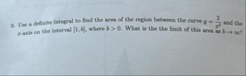 Use a definite integral to find the area of the