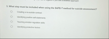 What step must be included when using the SAFE -