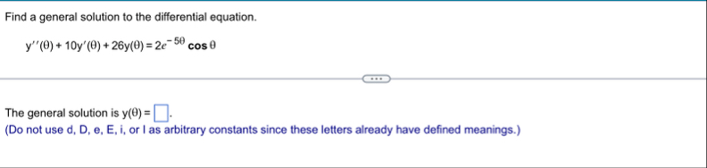 Find a general solution to the differential