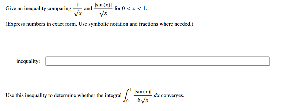 Give a n inequality comparing 1 x 2 and | s i n (