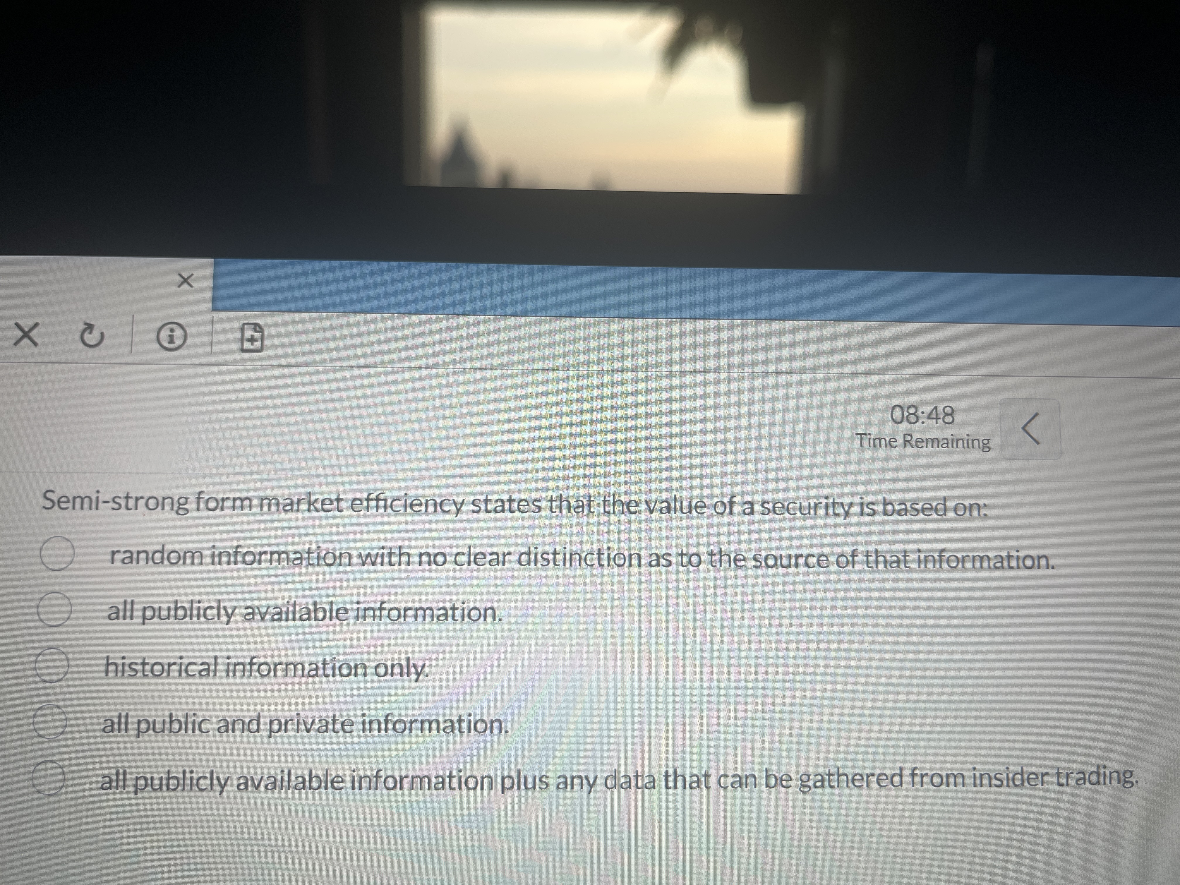 0 8 : 4 8 Time Remaining Semi - strong form