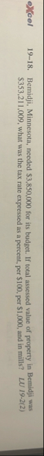 1 9 - 1 8 . Bemidji, Minnesota, needed $ 3 , 8 5