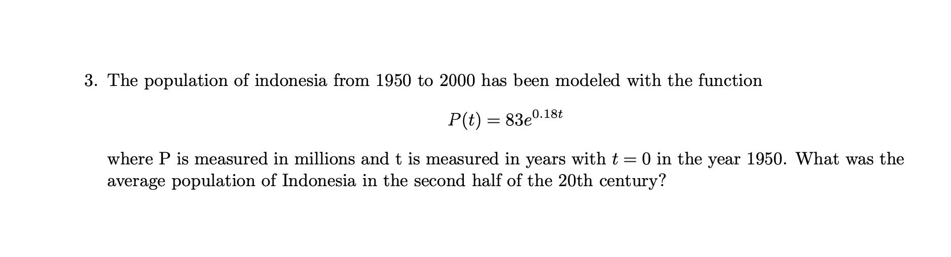 The population o f indonesia from 1 9 5 0 t o 2 0