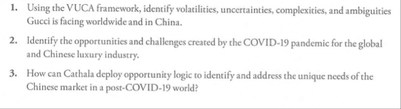 Using the VUCA framework, identify volatilities,