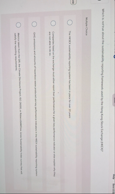 Which is not true about the sustainability