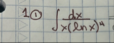 1 ( 1 ) d x x ( l n x ) 4