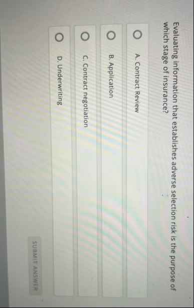 Evaluating information that establishes adverse