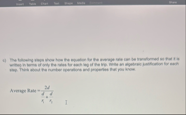 c ) The following steps show how the equation for