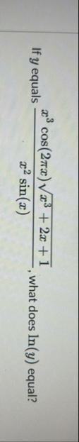 If y equals x 3 c o s ( 2 x ) x 3 2 x 1 2 x 2 s i