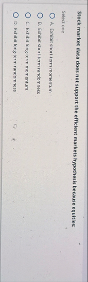 Stock market data does not support the efficient