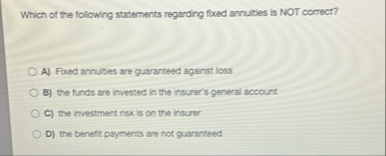 handl Which of the following statements regarding