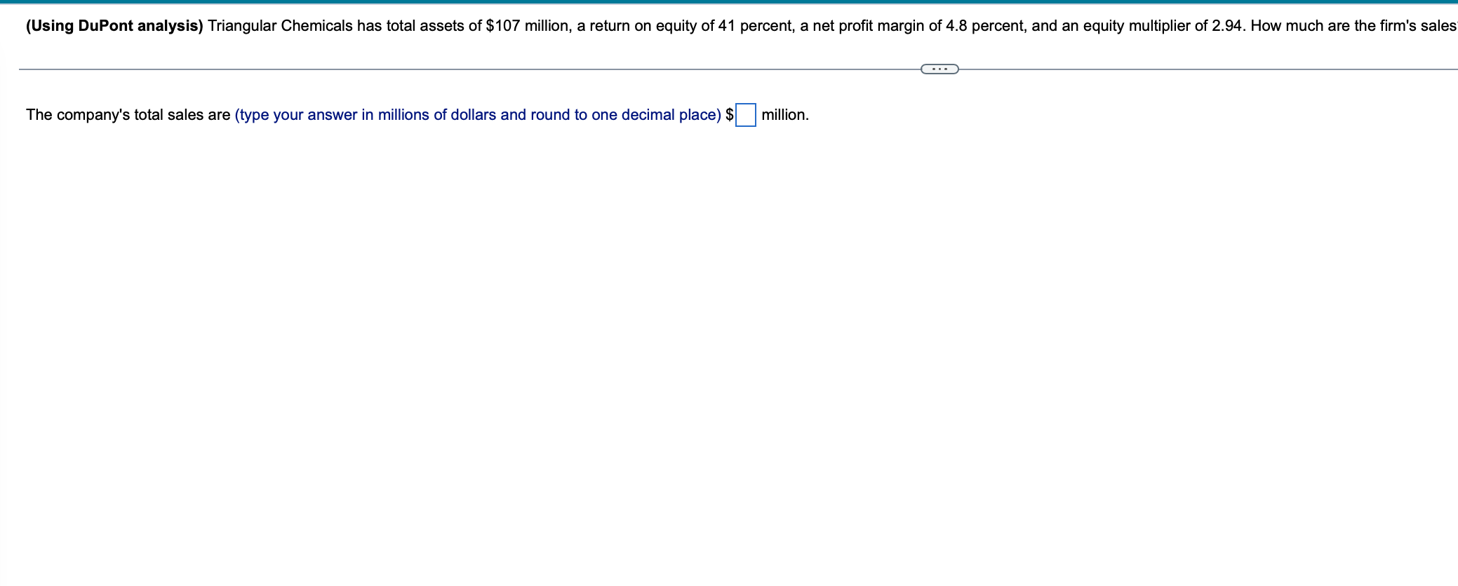 ( Using DuPont analysis ) Triangular Chemicals
