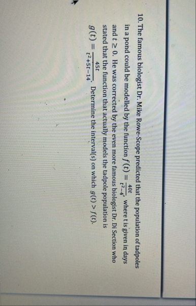 The famous biologist Dr . Mike Rowe - Scope