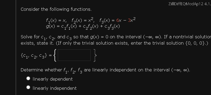 Consider the following functions. f 1 ( x ) = x ,