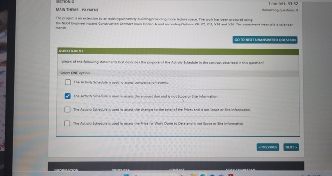 SECTION G Time left: 3 3 : 3 2 MAIN THEME -