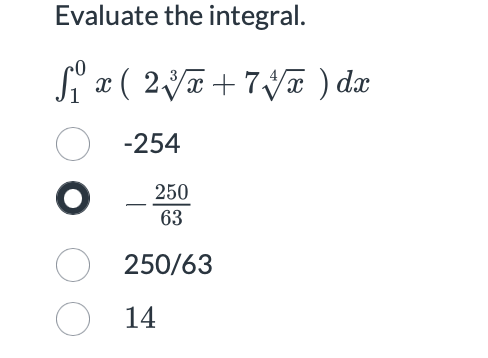 code class = "asciimath" > Evaluate the integral.