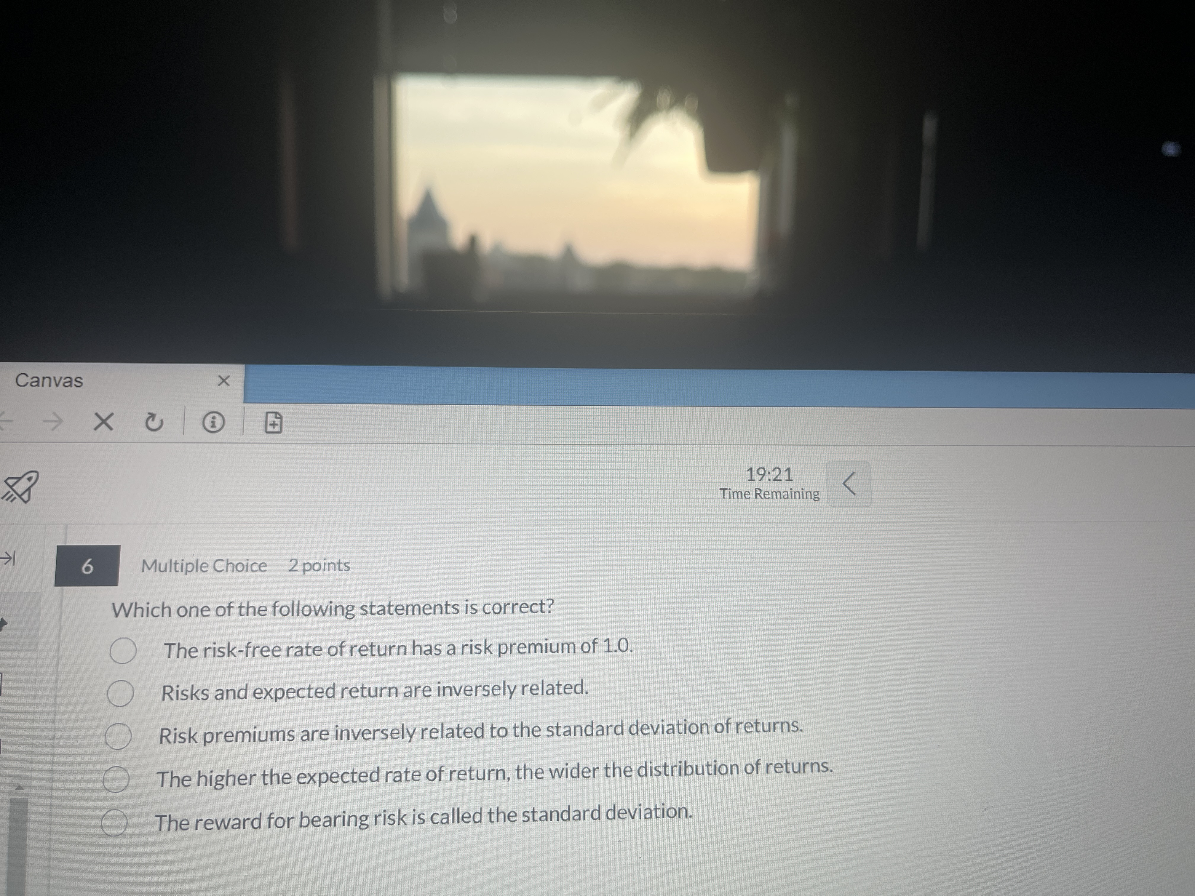 1 9 : 2 1 Time Remaining 6 Multiple Choice 2