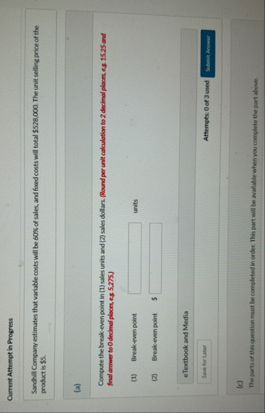 Current Attempt in Progress Sandhill Company