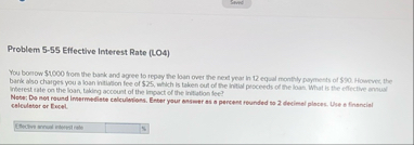 Sivend Problem 5 - 5 5 Effective Interest Rate (