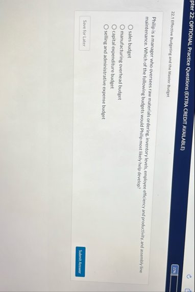 pter 2 2 : OPTIONAL Practice Questions ( EXTRA