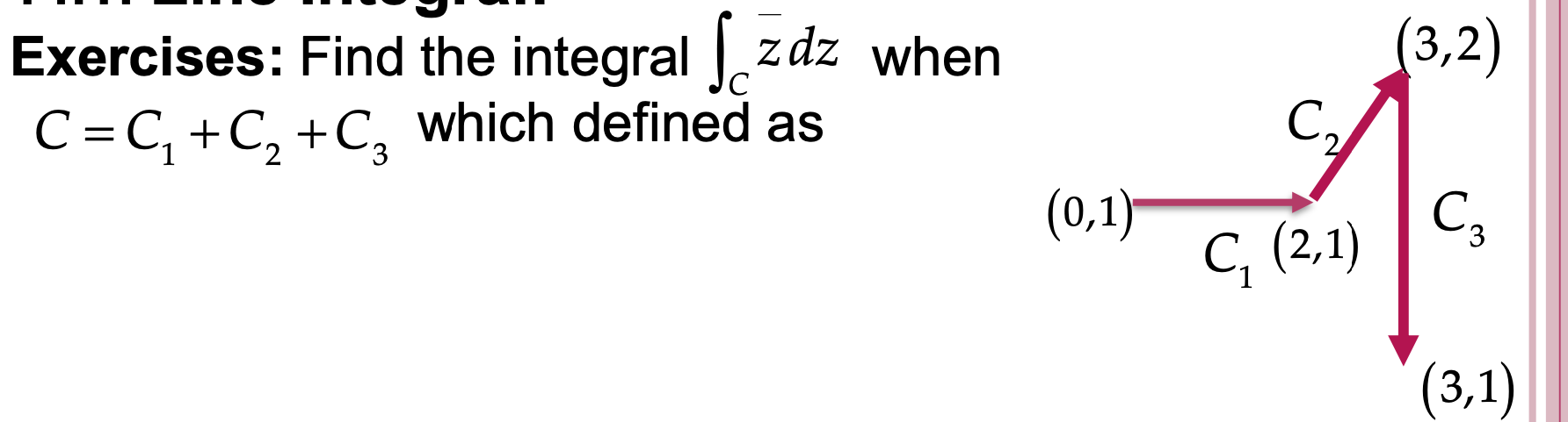 Exercises: Find the integral C b a r ( z ) d z