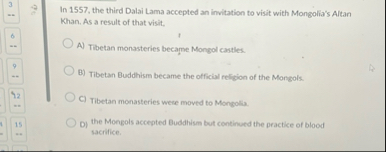 3 In 1 5 5 7 , the third Dalai Lama accepted an