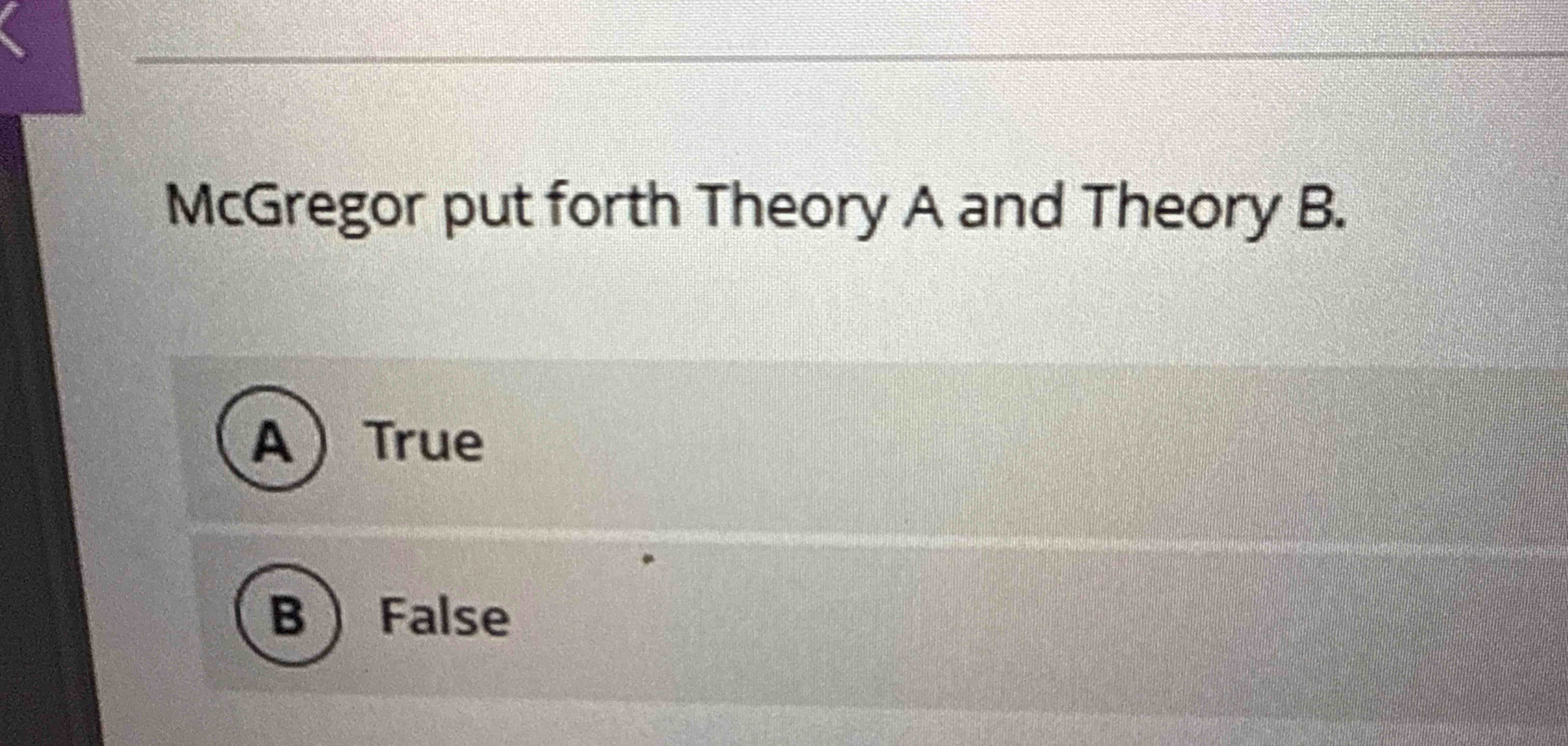 McGregor put forth Theory A and Theory B .